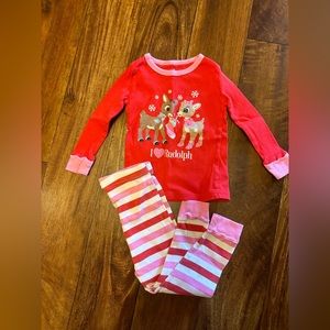 Rudolph pajama set. Size 2t